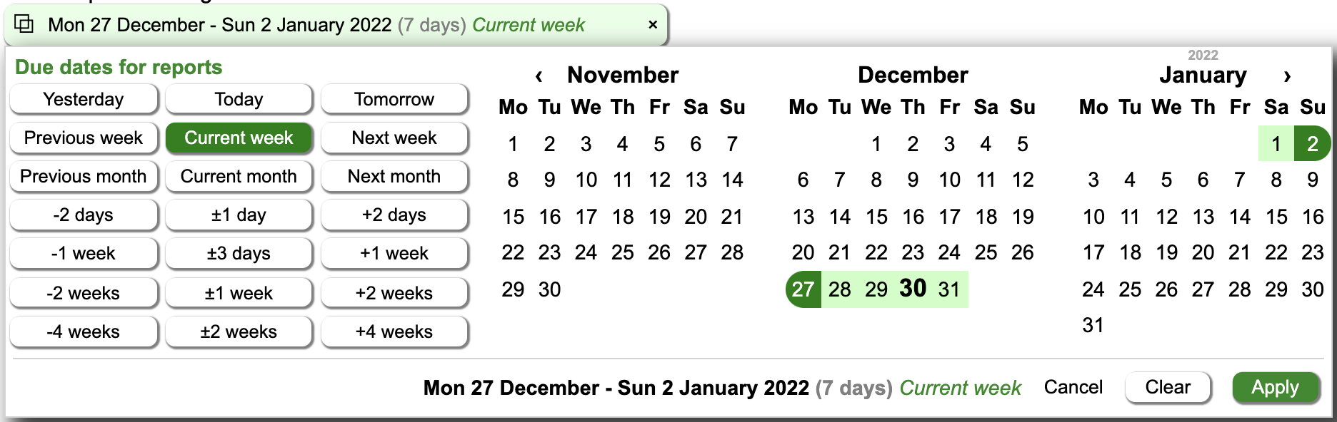 NNM Local date range picker