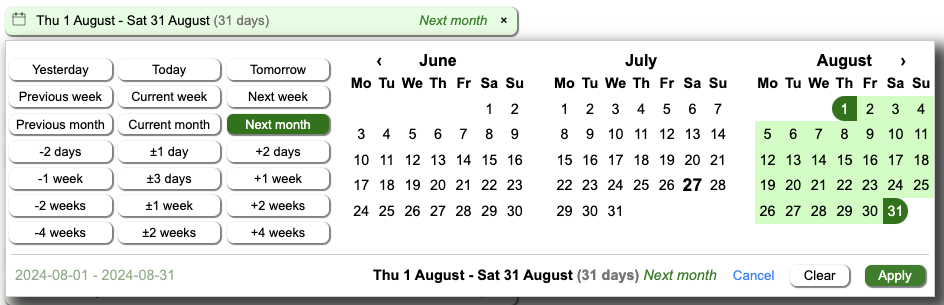 NNM Local date range picker